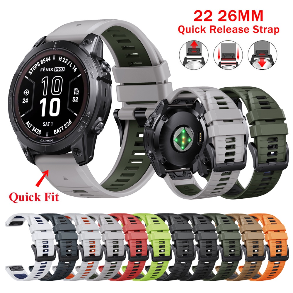 Garmin Forerunner 965 955 945 935 Marq 2 錶帶 矽膠 22mm 26mm 快拆