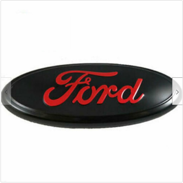 黑色和紅色 2005-2014 福特 F150 前格柵/尾門 9 英寸橢圓形標誌