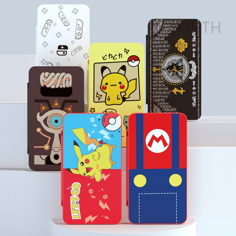任天堂 24 合 1 Nintendo Switch 遊戲卡套存儲遊戲卡套 ns 磁性 SD 便攜式大容量卡套配件