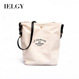 IELGY 印花斜揹包字母印花通勤單肩時尚包休閒購物子母帆布包女潮