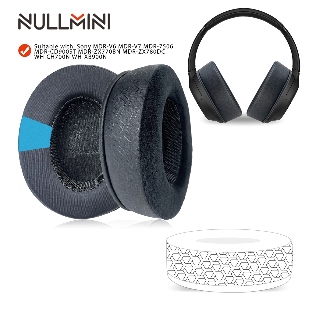 Nullmini 替換耳墊適用於索尼 MDR-V6 MDR-V7 MDR-7506 MDR-CD900ST MDR-ZX