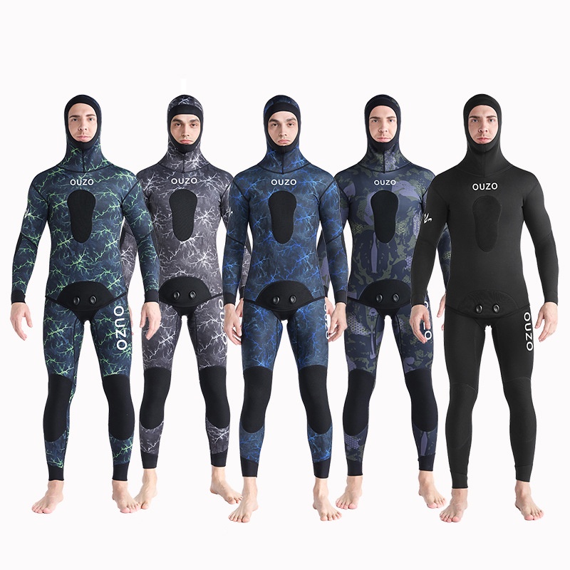 大水牛戶外用品 3mm兩件式防寒衣 迷彩潛水衣 潛水服 獵魚服 潛水漁獵打漁服 浮潛濕式潛水服 防寒衣