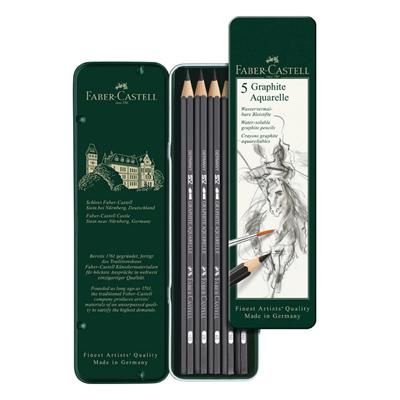 FABER-CASTELL 水墨素描鉛筆5支入/盒裝 eslite誠品