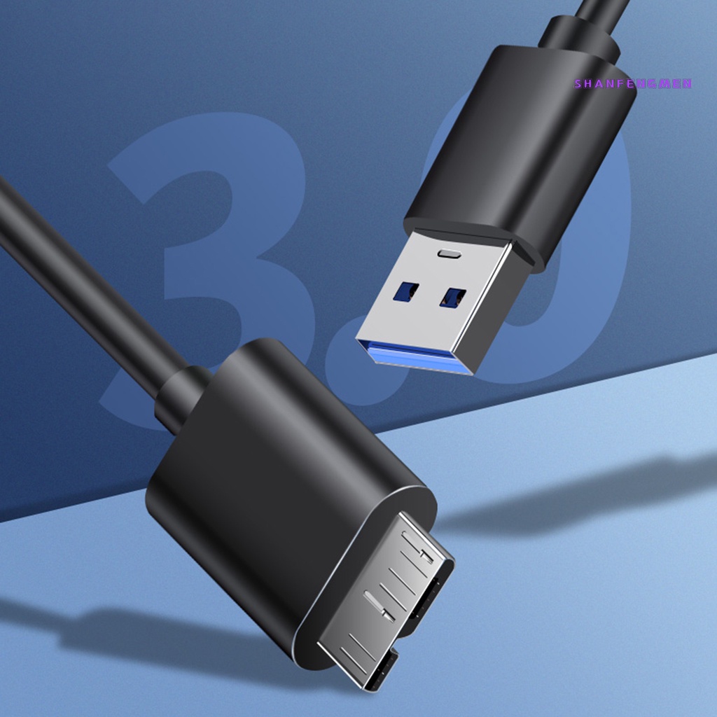 [三福] USB3.0數據線,USB3.0轉micro b移動硬碟線適用西數移動硬碟盒線,3.0A公對MIC邁克SSD連