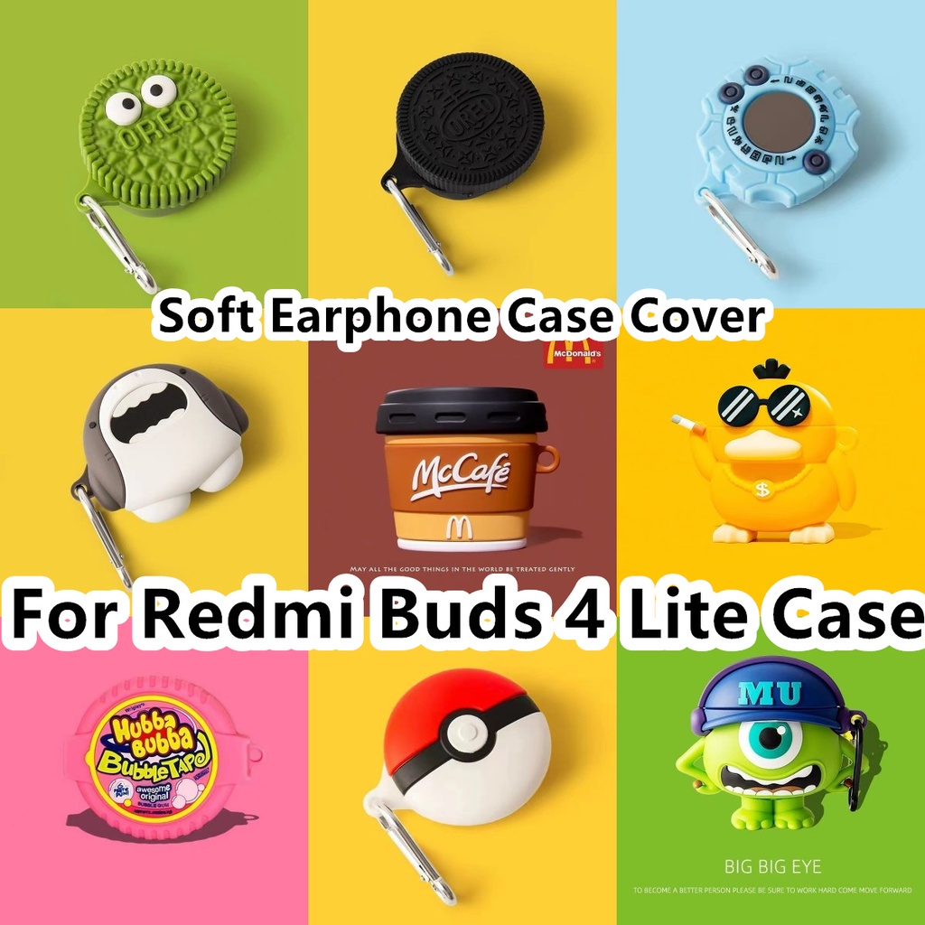 【潮流正面】適用於 Redmi Buds 4 Lite 保護套酷卡通圖案紫色派大明星適用於 Redmi Buds 4 L