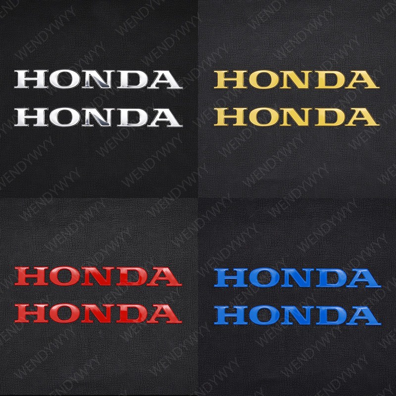 HONDA 2 件裝本田三維標誌 15x1.8 厘米左右標誌紅色亮金色深金色黑色藍色貼紙適用於本田 BEAT Vario