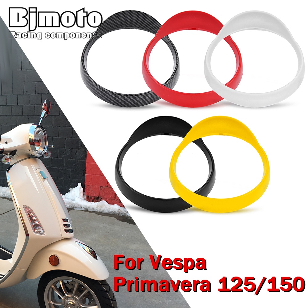 Vespa primavera spring 125 150 2014-2021 摩托車配件的前大燈裝飾環大燈整流罩護罩