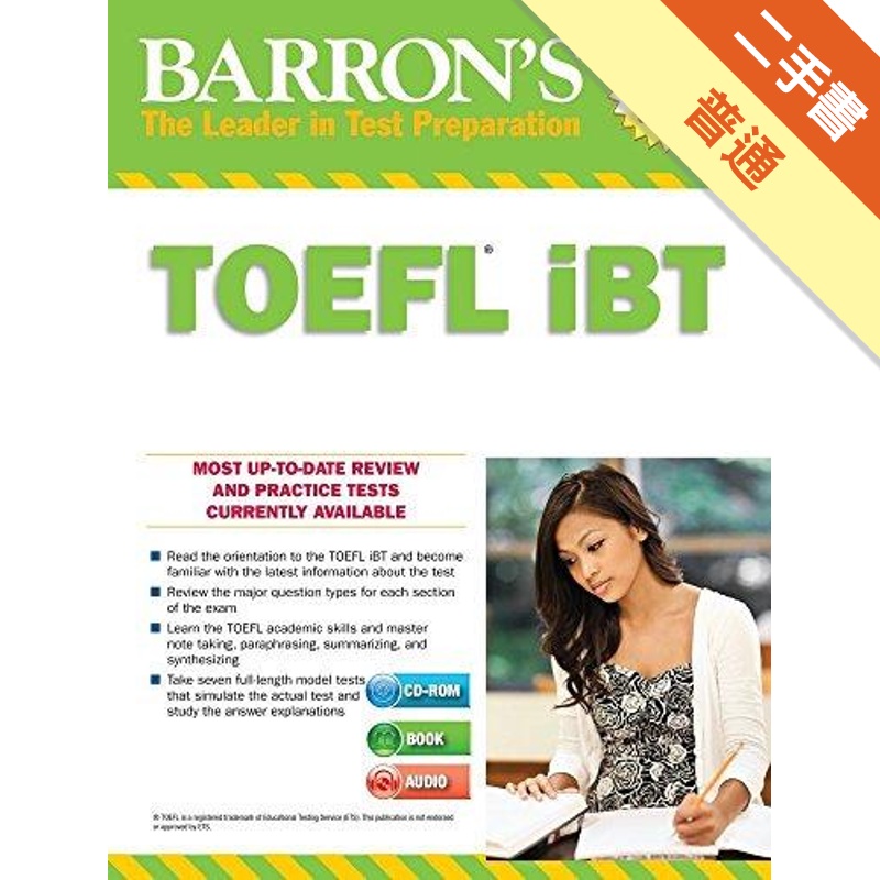 Barron’s TOEFL IBT Internet-Based Test 15th Edition with Two MP3 CDs[二手書_普通]11314783344 TAAZE讀冊生活網路書店