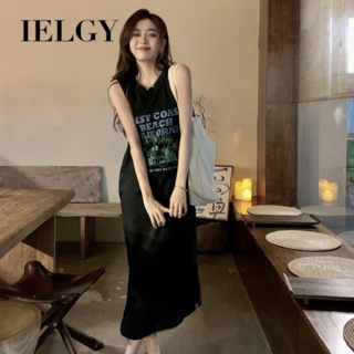 IELGY 洋裝連衣裙女顯瘦美式字母寬鬆簡約家居服