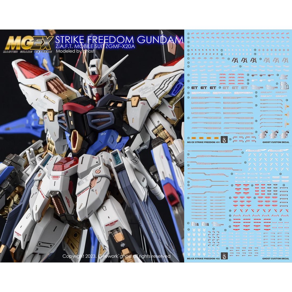 Yan GHOST MGEX Strike Freedom 水滑梯貼花