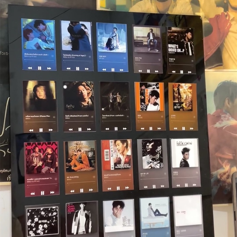 旭日廣告定製nfc音樂照片相框簡約創意NFC芯片照片牆畫框歌曲明星封面貼畫