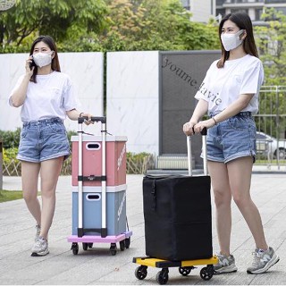 【採美生活】免運 有速便攜摺疊家用手拉車輕便行李車搬運手推車拉貨車買菜小拖車