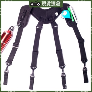 Blala Tactical-Suspenders X 型戰術實用可調節裝備帶鑰匙扣戰術腰帶安全帶,適用於 B 號