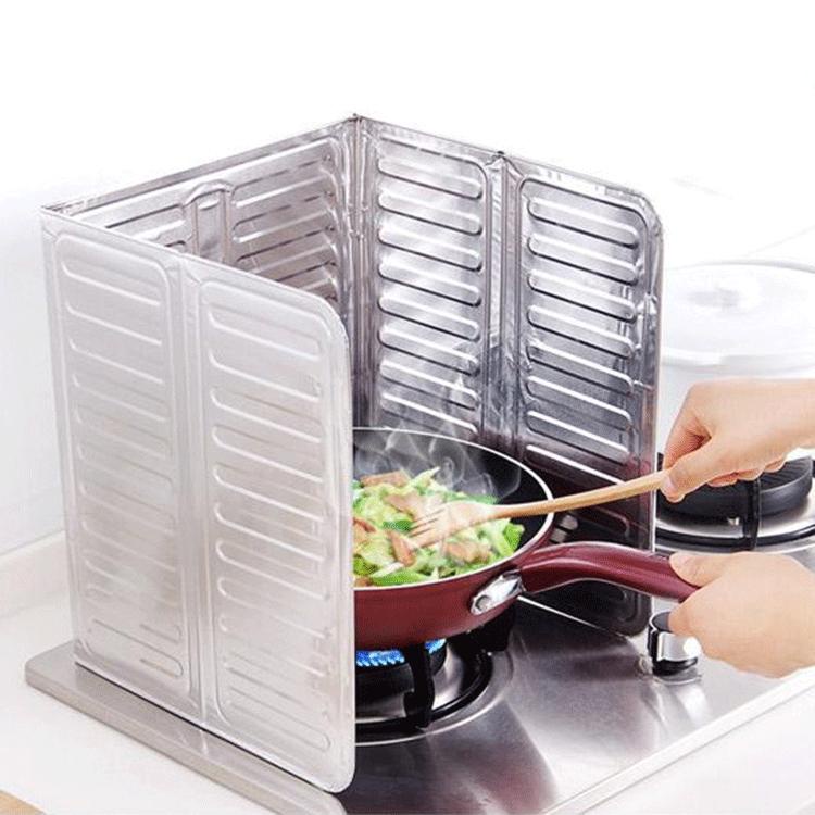 防濺油擋板擋油板廚房煤氣灶隔熱用品灶台炒菜鋁箔隔熱板