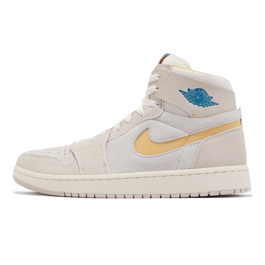 Nike Air Jordan 1 Zoom Air CMFT 2 淺棕 米白 黃 藍 男鞋 喬丹 DV1307-180