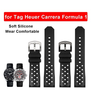 22 毫米防水矽膠錶帶,適用於 Tag Heuer Carrera Formula 1 替換錶帶運動潛水錶帶手鍊橡膠軟腕