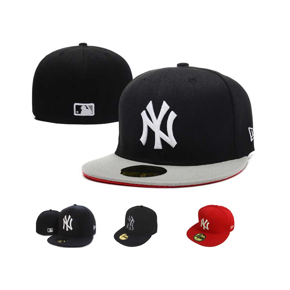 MLB 尺寸帽 全封 不可調整 2色 黑 紅 紐約洋基隊 New York Yankees 男女通用 棒球帽 板帽 嘻哈