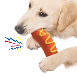狗咬膠磨牙棒 發聲熱狗烤腸狗狗玩具寵物用品