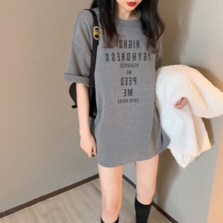 批發2023夏季新款韓版寬鬆字母印花短袖T恤女學生上衣外貿女裝潮
