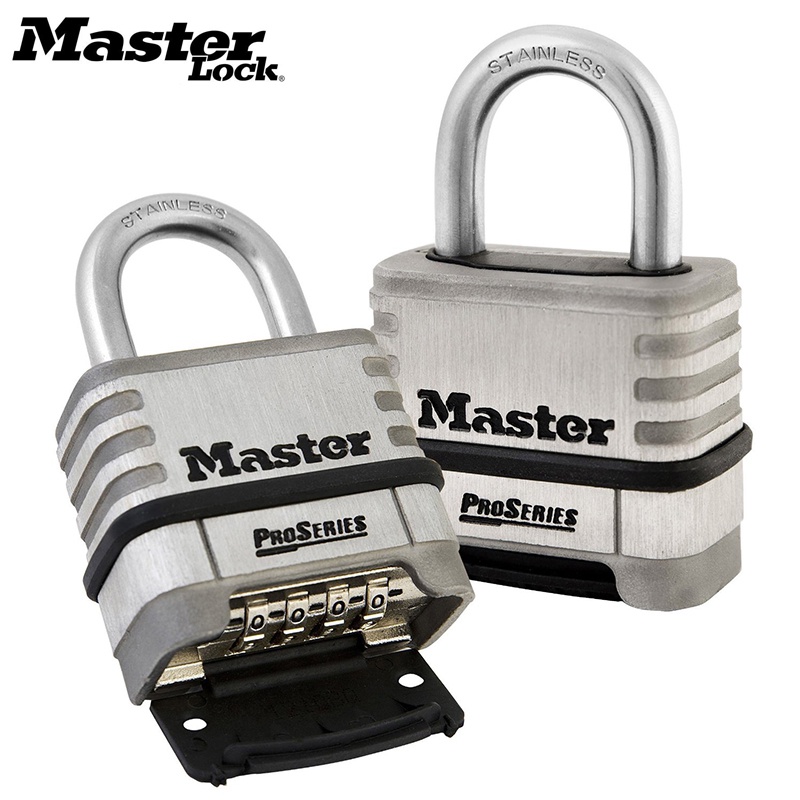 Master Lock 1174密碼鎖不銹鋼防盜防水掛鎖家用宿舍戶外密碼鎖