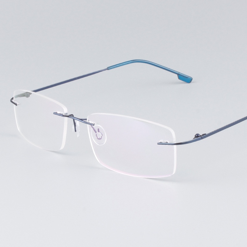 無框超輕時尚鈦合金眼鏡框架純鈦眼鏡男女可配鏡片眼鏡框架911-006-763-6034