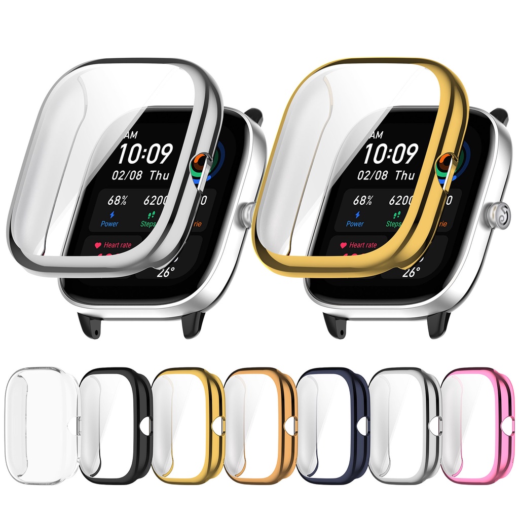 華米Amazfit GTS4 Mini 保護殼 Amazfit GTS4 /GTS3 全包TPU電鍍 保護套