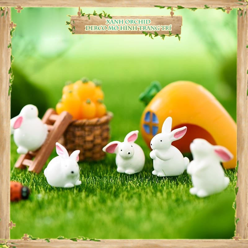 ​微型模型“小白兔”裝飾石蓮花、花園/盆栽、dyi、玻璃容器
