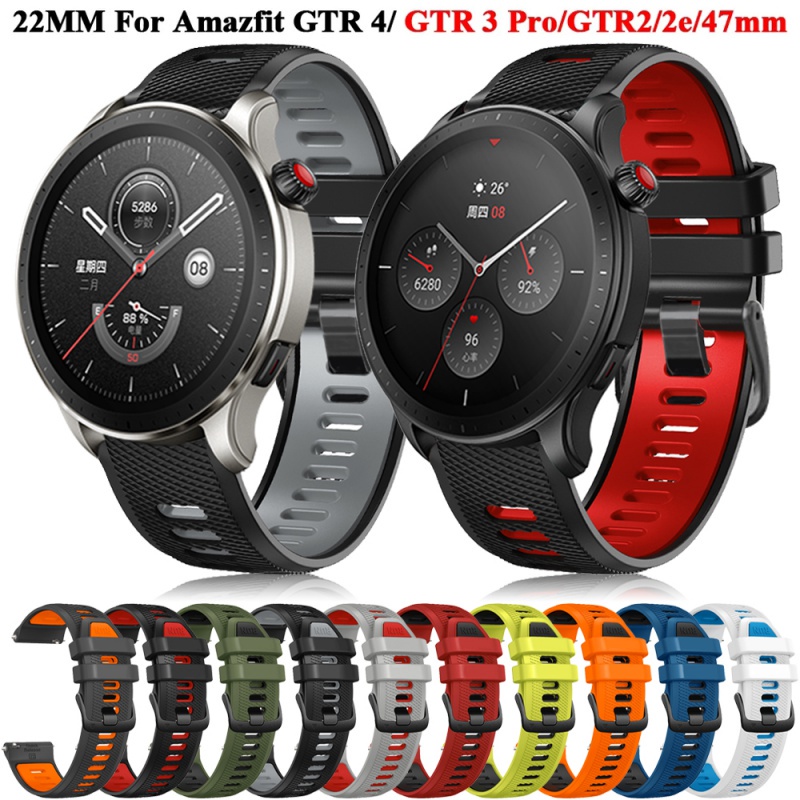 22 毫米錶帶錶帶適用於 Amazfit GTR 4 3 Pro 2 2e 47 毫米手鍊皮帶腕帶獵豹圓形步伐 Stra