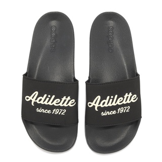 adidas 拖鞋 Adilette Shower 黑 米白 涼拖鞋 復古草寫 男女鞋 愛迪達 【ACS】 GW8747