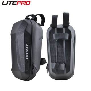 Litepro MTB 公路自行車車把硬殼收納袋 PU 皮革防雨容量包折疊自行車