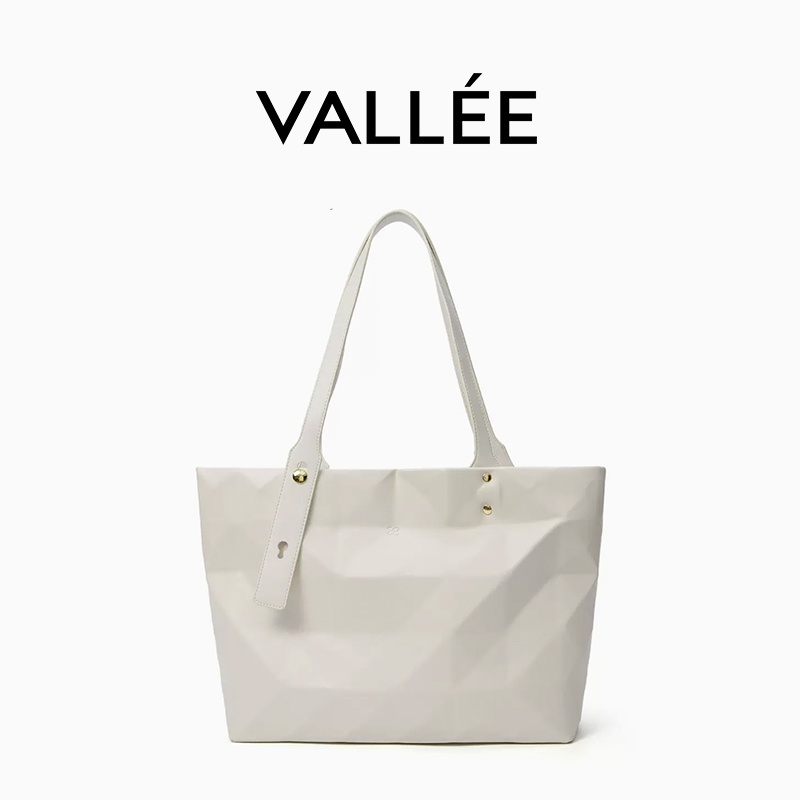 【VALLEE】✨現貨女包✨日本三宅一生同款包包菱格包都市簡約通勤單肩手提包大容量托特包