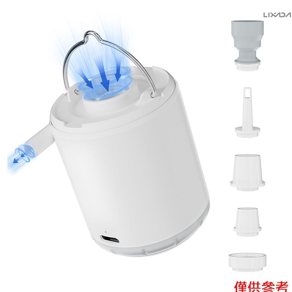 [新品上市]無線氣泵便攜式電動空氣壓縮機充氣和放氣泵，帶 5 個噴嘴 LED 燈，適用於充氣泳池氣床墊氣床游泳圈[26]