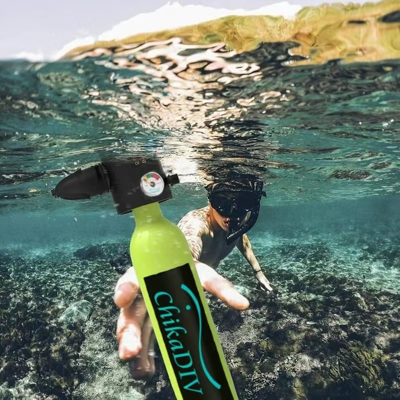 【現貨 速發】迷你便攜潛水員浮潛呼吸器氧氣瓶呼吸器小型潛水裝備