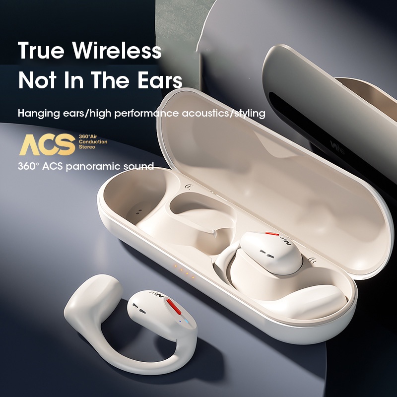 Niye T18耳掛式藍牙耳機運動跑步游泳耳機HIFI音質360 ° 全景聲音耳機掛耳式無線耳機,帶 ACS 重低音