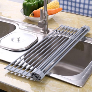 矽膠 瀝水架 濾水架 不銹鋼 折疊 廚房置物架 水槽碗筷架