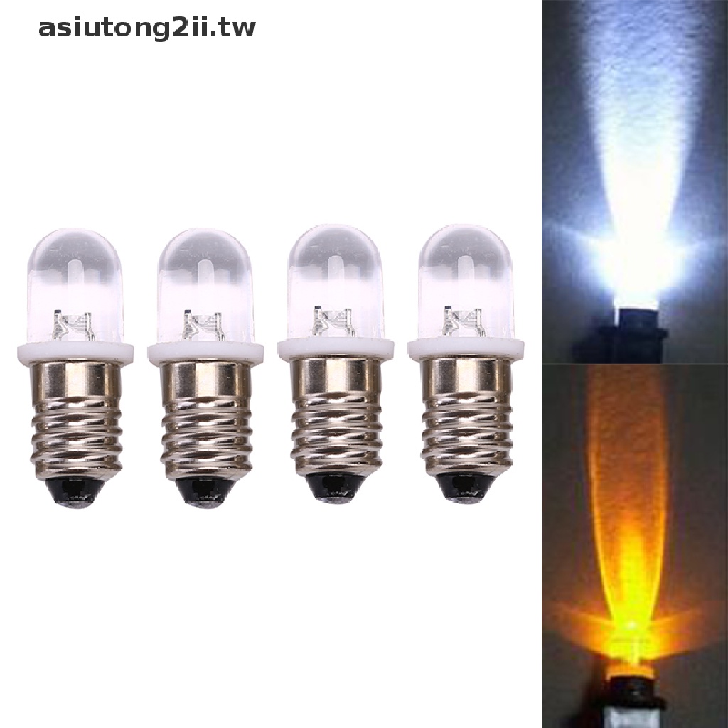 [asiutong2ii] 5pcs E10 Led Bulb DC 3V 4.5V 儀表燈泡指示燈燈泡手電筒燈泡 [T