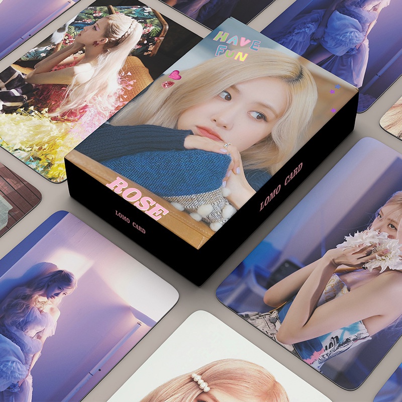 55張/盒 BLACKPINK ROSE 照片卡 LOMO Card 明信片收藏卡