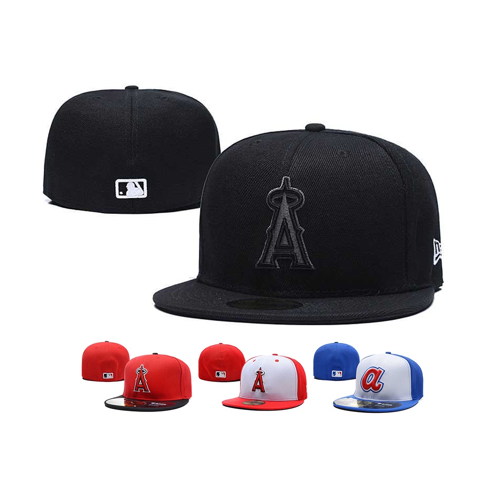 MLB 尺寸帽 全封 不可調整 拼接 洛杉磯天使隊Los Angeles Angels 男女通用 棒球帽 板帽 嘻哈帽