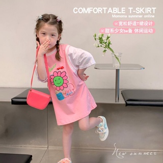 現貨韓版 兒童洋裝 女童超仙洋氣公主裙 新款夏季網紅洋裝 兒童裙子 短袖連身裙 女童裙子