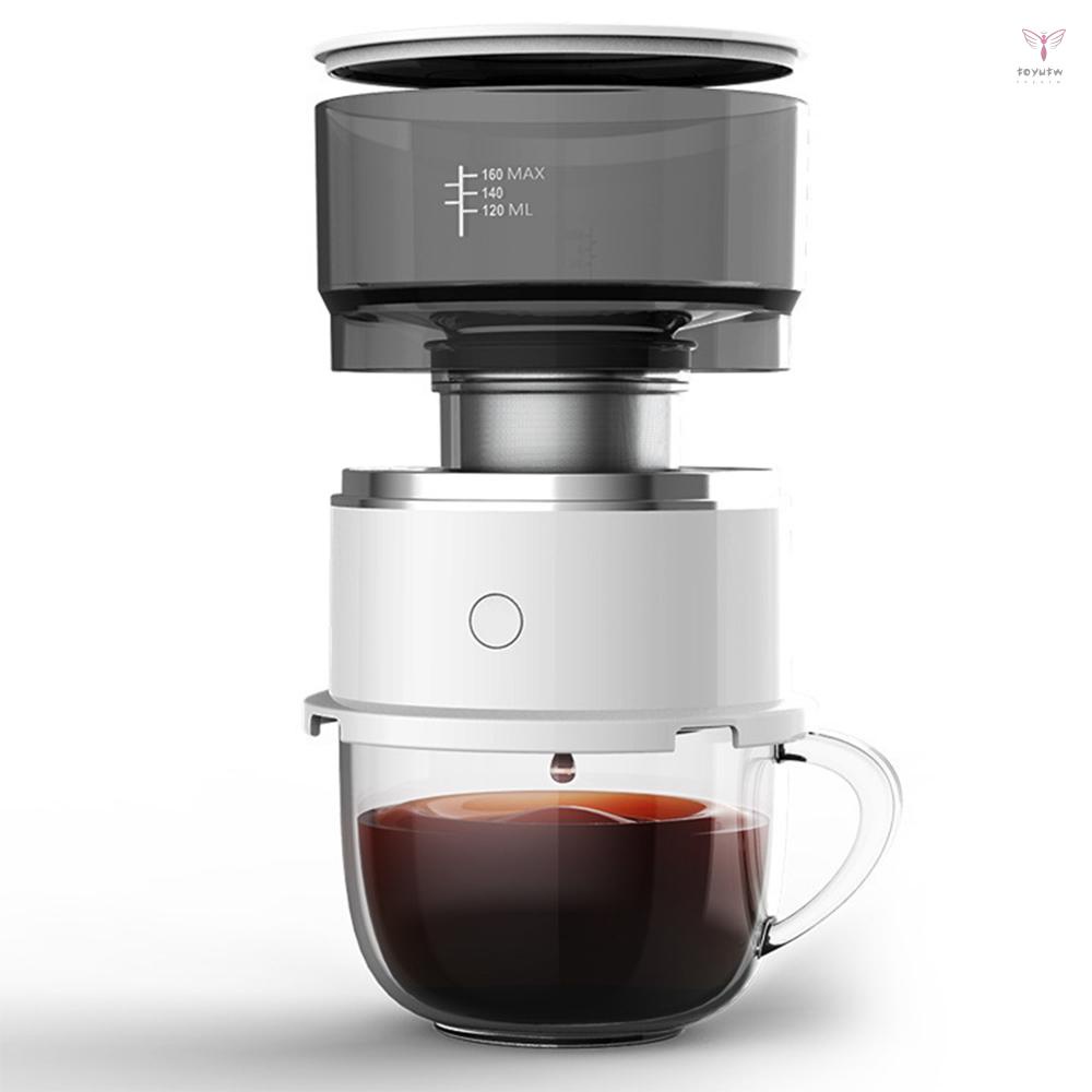 咖啡機便攜式濃縮咖啡機 Tritan 水箱迷你電動滴漏戶外咖啡壺
