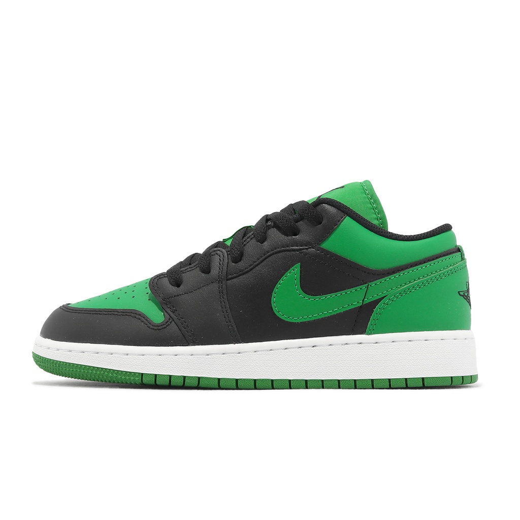 Air Jordan 1 Low GS 黑 綠 Lucky Green 女鞋 大童鞋【ACS】 553560-065