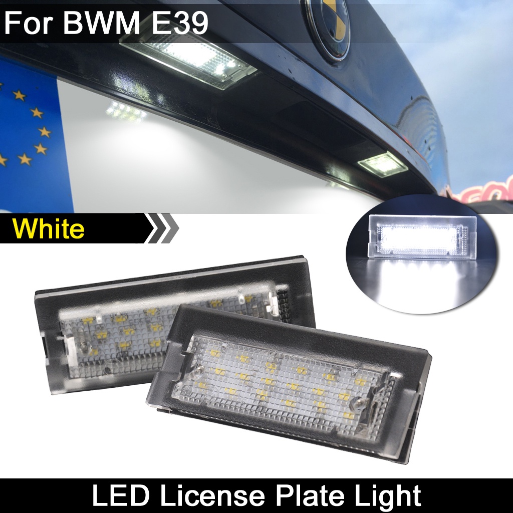 2 件 LED 牌照燈牌照燈適用於寶馬 5 系 E39 5 門旅行車旅行車 520i 520d 525i 525d 53