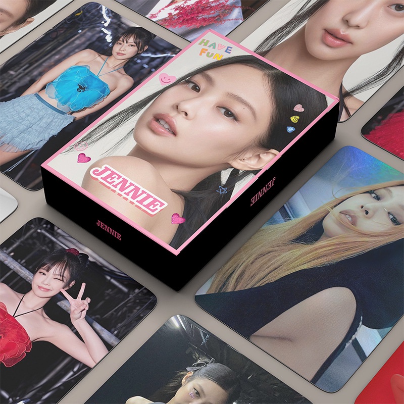 55張/盒 BLACKPINK JENNIE 照片卡 LOMO Card 明信片收藏卡