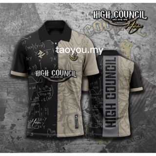 2023 新款復古領病毒高COUNCIL HC BLACK VOLUME 1 Baju Raya Baju Jersey