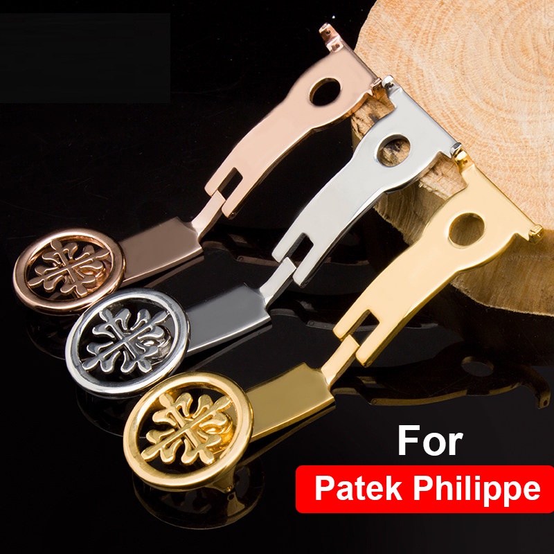 PATEK PHILIPPE 蝴蝶扣適用於百達翡麗 18 毫米 20 毫米折疊扣拋光錶帶表扣不銹鋼錶帶手鍊女士男士表扣配