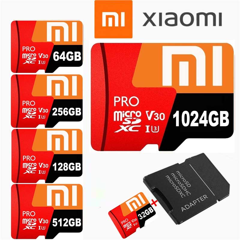 Xiaomi 微內存 SD/TF 卡 32 64 128 256 512GB 1TB SDXC Class10 禮品讀卡
