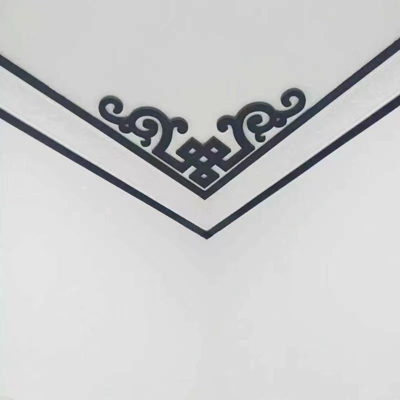 【對角貼】PVC中式對角貼花角花吊頂鏤空牆角立體復古風牆貼角花天花板裝飾