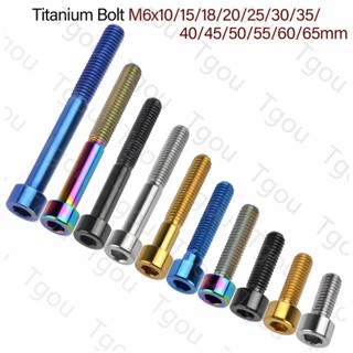Tgou鈦合金螺絲M6x10-45mm圓柱頭內六角腳踏車變速壓線 座管 剎把 螺絲 TC4高強度輕量化 64正鈦合金螺絲