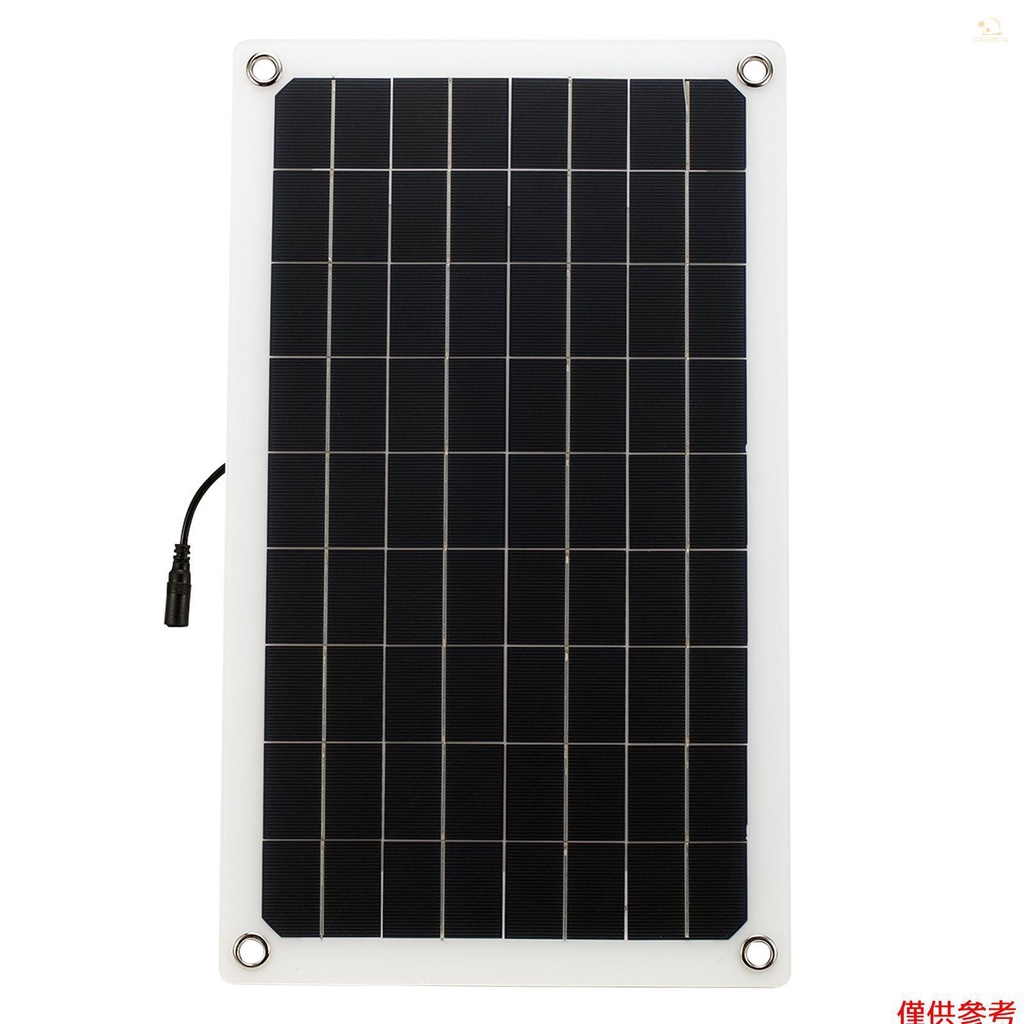 Sun6 12V 20W太陽能電池板單晶硅太陽能電池，帶雙USB車載充電器鱷魚夾DIY防水露營便攜式電源太陽能電池板兼容
