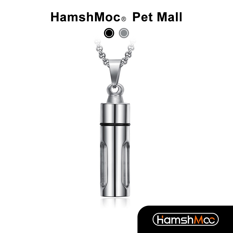 HamshMoc 寵物紀念吊墜 犬牙乳牙保護瓶 存放骨灰毛髮 可開啟 透明 不鏽鋼紀念項鍊 紀念容器 【現貨速發】